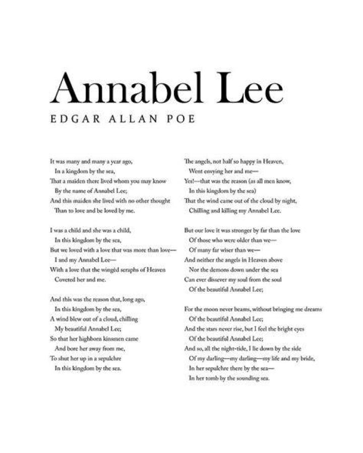 I and my Annabel Lee.