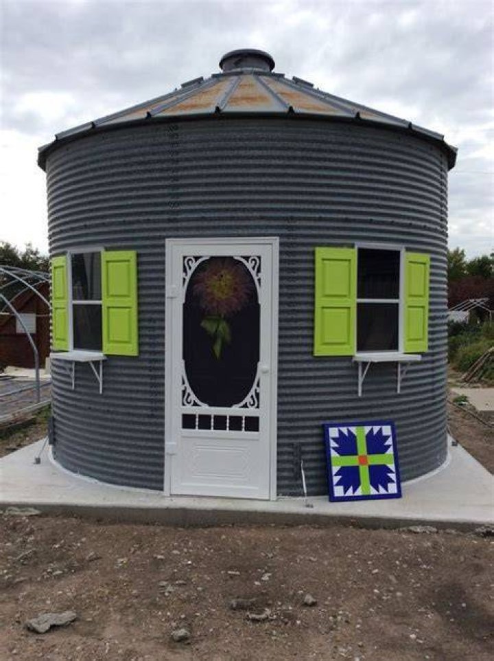 Repurposed grain bin "grainzebo" Backyard Pavilion, Backyard Gazebo